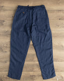Seuvas - Linen Tapered 2-Tuck Pants - Navy