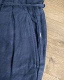 Seuvas - Linen Tapered 2-Tuck Pants - Navy