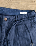 Seuvas - Linen Tapered 2-Tuck Pants - Navy