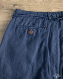 Seuvas - Linen Tapered 2-Tuck Pants - Navy