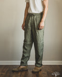 Seuvas - Linen Tapered 2-Tuck Pants - Olive