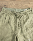 Seuvas - Linen Tapered 2-Tuck Pants - Olive