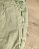 Seuvas - Linen Tapered 2-Tuck Pants - Olive