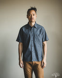 Seuvas Selvedge Chambray Short Sleeve Work Shirt - Indigo