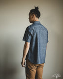 Seuvas Selvedge Chambray Short Sleeve Work Shirt - Indigo