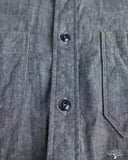 Seuvas Selvedge Chambray Short Sleeve Work Shirt - Indigo