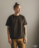 Studio D'Artisan 8198 Amami-Mud Dyed Loopwheel T-Shirt - Dark Brown