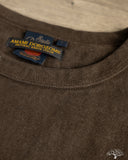 Studio D'Artisan 8198 Amami-Mud Dyed Loopwheel T-Shirt - Dark Brown