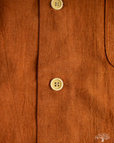 Studio D'Artisan Amami-Mud Dyed Open-Collar Shirt - Brown