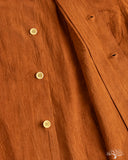 Studio D'Artisan Amami-Mud Dyed Open-Collar Shirt - Brown