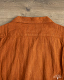 Studio D'Artisan Amami-Mud Dyed Open-Collar Shirt - Brown
