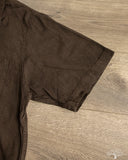Studio D'Artisan Amami-Mud Dyed Open-Collar Shirt - Dark Brown