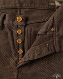 Studio D'Artisan Amami-Mud Dyed Sashiko Pants - Dark Brown