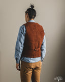 Studio D'Artisan Amami Mud-Dyed Sashiko Vest - Brown