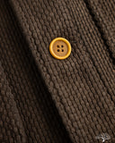 Studio D'Artisan Amami Mud-Dyed Sashiko Vest - Dark Brown