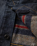 Studio d' Artisan Blanket-Lined Denim Jacket