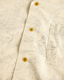 Studio D'Artisan "Choju-Giga" Manga Open Collar Shirt - Ivory