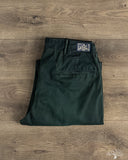 Studio D'Artisan Green Chino Trousers - Indigo Overdyed