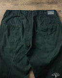 Studio D'Artisan Green Chino Trousers - Indigo Overdyed