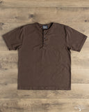 Studio D'Artisan Ishikawadai Tubular Jersey Henley T-Shirt - Charcoal Black