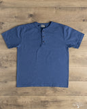 Studio D'Artisan Ishikawadai Tubular Jersey Henley T-Shirt - Navy
