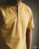 Studio D'Artisan Ishikawadai Tubular Jersey Henley T-Shirt - Yellow