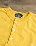 Studio D'Artisan Ishikawadai Tubular Jersey Henley T-Shirt - Yellow