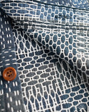 Studio D'Artisan Noragi Sashiko Short-Sleeve Work Shirt - Blue