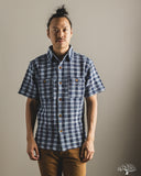 Studio D'Artisan Noragi Sashiko Short-Sleeve Work Shirt - Indigo