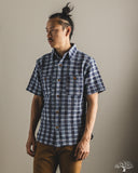 Studio D'Artisan Noragi Sashiko Short-Sleeve Work Shirt - Indigo