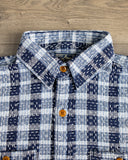 Studio D'Artisan Noragi Sashiko Short-Sleeve Work Shirt - Indigo