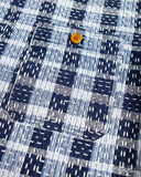 Studio D'Artisan Noragi Sashiko Short-Sleeve Work Shirt - Indigo