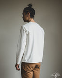 Studio d' Artisan Suvin Gold Loopwheel Long-Sleeve Henley Tee - White
