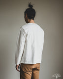 Studio d' Artisan Suvin Gold Loopwheel Long-Sleeve Tee - White