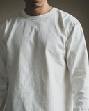 Studio d' Artisan Suvin Gold Loopwheel Long-Sleeve Tee - White
