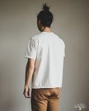 Studio d' Artisan Suvin Gold Loopwheel Short-Sleeve Henley Tee - White