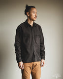 Studio D'Artisan Layered Color Denim Shirt - Kuro-Beni