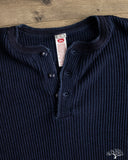UES 66BW-I - Big Waffle Henley - Indigo