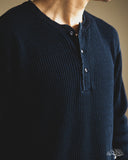 UES 66BW-I - Big Waffle Henley - Indigo