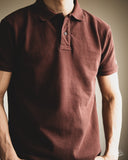 UES 67LW Rahben Stitch Polo Shirt - Brown