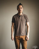 UES 67LW Rahben Stitch Polo Shirt - Greige