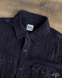 UES Herringbone Double Gauze Long-Sleeve Shirt - Indigo