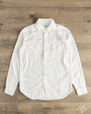 UES Herringbone Double Gauze Long-Sleeve Shirt - White