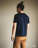 UES No. 7 Yarn-Dyed Indigo Henley T-Shirt