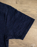 UES No. 7 Yarn-Dyed Indigo Henley T-Shirt