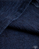 UES No. 7 Yarn-Dyed Indigo Henley T-Shirt
