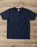 UES No. 7 Yarn-Dyed Indigo Henley T-Shirt