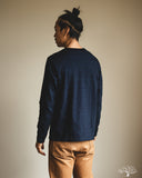 UES No. 7 Yarn-Dyed Indigo Long Sleeve T-Shirt