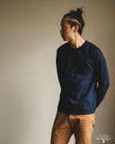 UES No. 7 Yarn-Dyed Indigo Long Sleeve T-Shirt