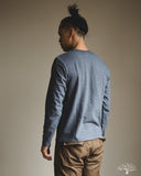 UES No. 8 Slub Nep Long-Sleeve Tee - Grey-Blue